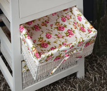 Ts-Ideen 4326 - Mobiletto/comodino con 2 cestini, colore: Bianco/Rosa