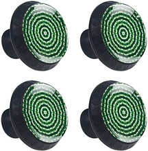 Greenrotation dei motivi dei cerchi Pomelli per Porta Set di 4 Pomelli per Mobili Manopole per Cassetti Cucina Armadio Vetro
