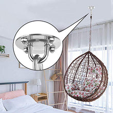 WELLXUNK®Acciaio Inossidabile Gancio per Soffitto,Ancoraggio da Parete e Soffitto,Girevole a 180°Gancio per Soffitto Suspension,capacità di Carico Fino a 400KG,per Altalena, Amaca,Yoga,Sacco da Boxe