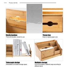 Fdit Organizer da scrivania, Organizer da scrivania Estensibile in bambù, Organizer da Tavolo, scaffale per Libri, scaffale per Libri, Supporto Fisso per Forniture per Ufficio