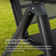 blumfeldt Pomporto Lounge - Sdraio da Giardino, Sedia a Sdraio, Superficie: 173,5 x 51 cm, Schienale Regolabile in Altezza in 7 Punti, Base Idrorepellente, ComfortMesh, Pieghevole, Antracite