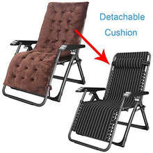 SHUAIIJUAN Sedia per il tempo libero domestico Sdraio Sdraio relax pieghevole Poltrona reclinabile, giardino reclinabile Zero Gravity sedie a sdraio con Brown Cuscino Patio all'aperto, piscina, campeg