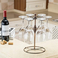 Leepesx Portacandele da Tavolo con Supporto per Bicchieri da Vino in Metallo Elegante Classico con 6 Ganci