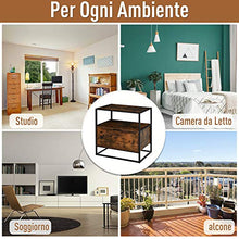 homcom Credenza in Stile Industriale, Comò Vintage in Legno e Metallo per Soggiorno o Camera con 1 Cassetto 73x45.5x76cm