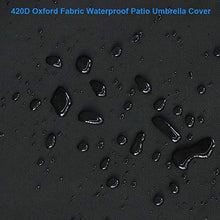 Landrip Copertura per Ombrellone Impermeabile, Parasol Cover, Coperture per Ombrellone Esterno,420D Oxford Impermeabile Coperture Protettiva per Ombrelloni da Giardino con Anti-UV 190x30/40x50CM