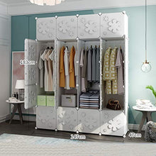 Armadio per appendere vestiti combinati armadi modulari Armoire armadio armadio a cubo per libri, giocattoli Rollsnownow, plastica, 183x147x47cm(A)