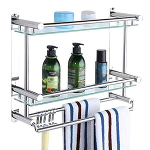 NHLBD Mensola da Bagno, mensola portaoggetti - 2nd Floor Rack Rack for toeletta Non Rust telescopico Shelf Rust-Proof in Acciaio Inox for Il Bagno con portasciugamani (Formato: 60cm) partizione Bagno