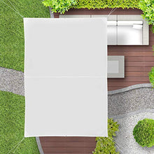 Relaxdays, Impermeabile, Bianca Tenda a Vela Rettangolare, Idrorepellente, Anti UV, Corde di Supporto, Terrazza e Giardino, LxP: 4x6 m, 4 x 6 m