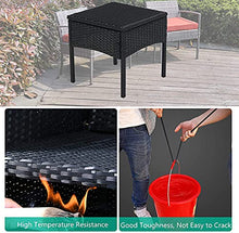 MengFeiNi 3 Pezzi Patio per Esterni Set di Mobili Set Patio Set di Conversazione del Patio Set di Bistrot Sedie Rattan per Balcone Portico Portico Portico Sedie A Patio con Cuscini Blu