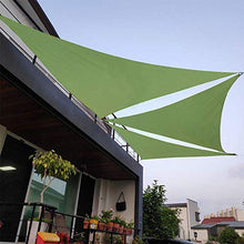 YHD Ombrellone triangolare, parasole triangolare, parasole, parasole, parasole, parasole, parasole, protezione efficace da sole e pioggia, adatto per terrazze, cortili, prato, 4 x 4 x 4 cm (verde)