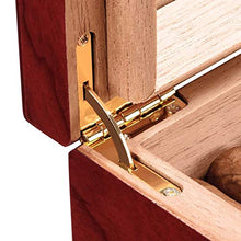 SMEJS Handmade Cigar Humidor, Cedar Cigar Desktop Box con umidificatore e igrometro, Piano in Vetro for 35 sigari (Color : A)