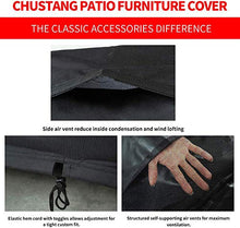 Ydq Copertura per Tavolo da Giardino Tessuto Oxford 600D Impermeabile Antivento Antipolvere Anti-UV Copertura Mobili Giardino con Custodia,214 * 112 * 61cm