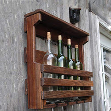 LXD Portabici Del Vino, Mensola da Parete Vintage in Legno Massello Wall Appeso
