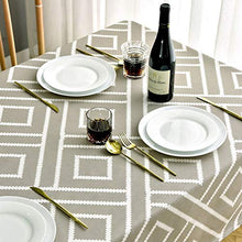 WSJIABIN Decorazione della casa tovaglia tavolino Tessuto Geometrico Grigio Plaid Modello Copertura Panno Tavolo da Pranzo Soggiorno tovaglia Impermeabile tavolino Cuscino Federa