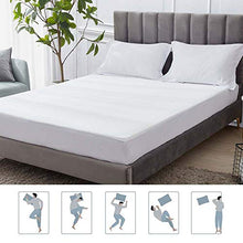 Hansleep Coprimaterasso Impermeabile Singolo di bambù 150x200cm, Angoli Estici Ampi Fino a 50cm, Proteggi Materasso Antiacaro & Silenzioso