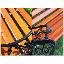 LXLH Panca da Giardino Sedile Mobili da Esterno Panchina da Giardino a 3 posti panchina da terrazza per Esterni, Sedia da Veranda con Struttura in Acciaio ghisa con braccioli e Schienale, Sedile