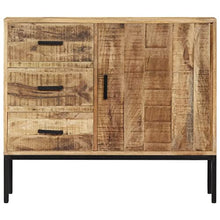 vidaXL Legno Massello di Mango Credenza Rialzata con 3 Cassetti 1 Armadietto Stile Rustico Raffinata Resistente Buffet Madia Mobile Cucina 88x30x71 cm