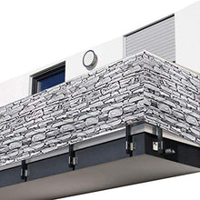 YUNSHAO Recinzione Copertura per Balcone Protezione della Privacy Schermo in Polyster Senza Viti Permeabile per Estate ed Inverno Opaco,90 x 500cm
