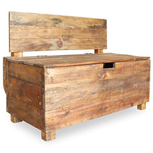 vidaXL Panca in Legno Massello di Recupero Panchina Baule Arredo Ingresso Casa