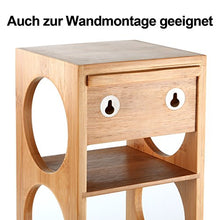 Gräfenstayn® 30543 cremagliera del vino CUBE - impilabile in legno di bambù per 5 bottiglie di vino per posizionare, collocazione o per montaggio a parete, ampliabile, Dimensioni 13,5x12x53 cm