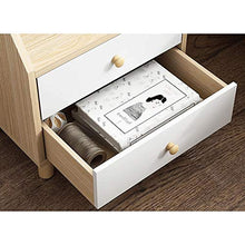 JenLn Tavolino da Comodino Mobili Camera da Letto Night Stand da Tavolo con Doppio Governo dei cassetti Comodino (Color : White, Size : 40x34x53CM)