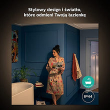 Philips Hue White Ambiance Adore, Specchio Smart Luminoso da Bagno, Bluetooh, Controllo Vocale 40W, Cromato, Telecomando dimmer switch incluso