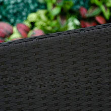 Outsunny Panchina da Giardino ed Esterno in Rattan, Panca in Rattan Nero 2 Posti, 122x60x87cm
