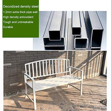 Panchina del Parco panchina del Parco, Panca/Sgabello per Balcone in Ferro battuto Cortile, sedie in Metallo per Il Tempo Libero Resistenti al Sole e alle intemperie, per Balcone 128x60x 82cm
