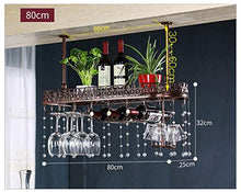 YWYW Portabottiglie in Metallo Portabicchieri per Vino Rosso Capovolto Portabottiglie per Vino da Bar Portabicchieri da Vino Portabottiglie da Vino sospeso （60cm 80cm 100cm） (Dimensioni: 60CM)