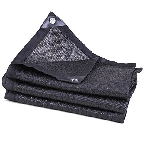 Paralume In Stoffa Nera Con Bordi Passacavi Parasole Sun Net Paralume In Sunblock Paravento Vela Resistente Ai Raggi UV Per La Copertura Vegetale Per Fiori In Serra, Piante, Prato All'inglese,4M×8M