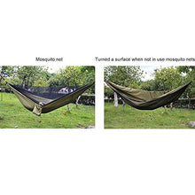 LITIANTIAN-Hammock Amaca Paracadute da Esterno Amaca Anti-zanzara Automatica apribile (Colore: Verde Militare, Misura: 290 × 140 cm)