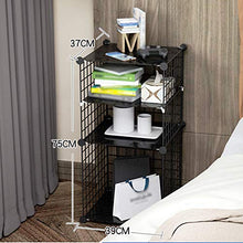 Comodini Comodino In Ferro Maglia Design 3-Reticolo Semplice E Moderno Armadio Armadio Semplice Camera Da Letto Multifunzionale Armadio 39X37X75CM FANJIANI (Colore: A)