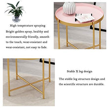 FEANG Comodino Comodini Rotondi in Oro Comodini Moderni retrò retrò in Metallo con Comodino Comodino for Soggiorno Camera da Letto Patio Ufficio Tavolino Laterale