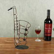 Semplicità Elegante Retro Ornamenti Fatti a Mano in Ferro Battuto, Portabottiglie in Ferro Battuto Portabottiglie da Vino Soggiorno 17Cm * 11Cm * 34Cm Bello Ed Elegante, HJJ