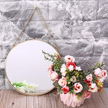 gszfsm001 - Specchio da parete rotondo in oro per toeletta, specchio da trucco, decorazione da bagno, specchio sospeso rotondo
