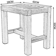 Sgabello per Sedile Doccia in Legno, Sgabello per Scarpe Antiscivolo per Doccia per carichi Pesanti 28 42 33 cm 0101