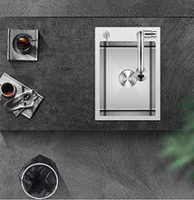 ZHJING - Lavabo da cucina in acciaio inox, grande capacità, 25 x 43 x 19 cm, colore: Argento