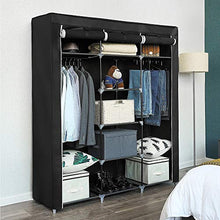 Sarah Armadio Cubo Guardaroba Modulare con 20 Scomparti Mobiletto per Il Bagno, Camera da Letto, Ingresso, Scarpiera Credenza Comò 175 * 150 * 45cm Colore Nero