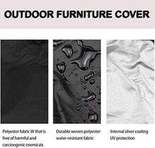 YULIAN 185x110cm Patio Cover per mobili da Giardino, mobili da Giardino Descrizione, Coperture da 420D Terrazza 420D Tavolo e Sedia Impermeabile 420D Coperchi da Tavolo, Copertura per piogg.