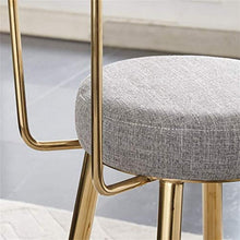 Sgabelli da bar e sedie da pranzo alla moda, robusti sgabelli alti con schienale imbottiti per cucine e pub gambe in metallo (dimensioni: 75 cm)