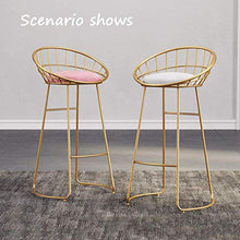 LWW Sgabelli, Cucina e Colazione Sgabello Dining Chair Contatore Bar Bar Sgabello Alto Trucco Sgabelli Contemporanea Nordic Imbottiti,Gold-2,70 cm