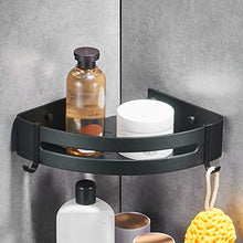 LYM &ripiano di stoccaggio Bagno Scaffale, Triangolo Scaffale, Scaffale, Storage Rack a 2 Strati Nero Scaffale di Finitura