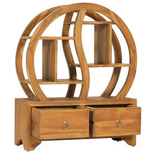 Tidyard Armadietto Armadio Design Retro con Mensola e Cassetti Yin Yang in Legno di Teak 68x26x83 cm/100x26x112 cm,Mobile Mobiletto Soggiorno Retro con Mensola e Cassetti in Legno