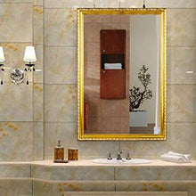 MJK - Specchio da parete per bagno, da parete, stile europeo, con splendida cornice, specchio da trucco, specchio da trucco, specchio da barba, decorazione da bagno alla moda per camera da letto L
