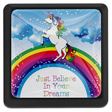 Unicorno arcobaleno 3 PCS Pomelli per Porta, Pomolo per Mobile, Pomelli per Mobili con Viti, Maniglia per Armadietto, Pomelli per Porta, Pomelli per Cassetti per Porta, Armadio, Cassetto e Credenza