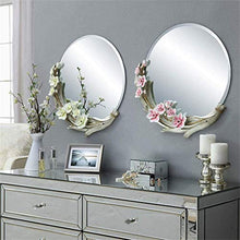 Bathroom mirror Specchio da Bagno in Stile Europeo, Specchio da toeletta, Specchio cosmetico Decorativo, Specchio Rotondo, Specchio a Parete, Specchio da Bagno