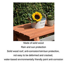 household products Panchina da Giardino, panchina Multifunzionale in Legno massello per Balcone Doppio per Il Tempo Libero, panchina da Giardino con Tavolo commutabile