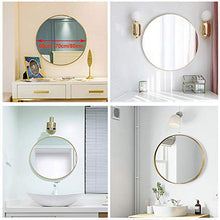 Specchio Rotondo Retroilluminato A LED Illuminato Per Bagno, Con Telaio In Lega Di Alluminio (oro / Nero), Trucco, Specchio Da Barba, Antiappannamento / Impermeabile + Interruttore a sfioramento