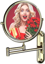 L&B-MR - Specchio da parete per lavabo da 3 x 20 cm, doppio lato rotondo con braccio di estensione da 360 cm e rotazione libera, facile da installare