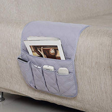 Organizzatore Divano, Sacca Portaoggetti, Tasca Porta Telecomandi, Organizer Caddy Doppia Parete, Antiscivolo per Poltrona Divano, Supporto per Custodia in Tessuto per Telefoni, libri, riviste, Grey